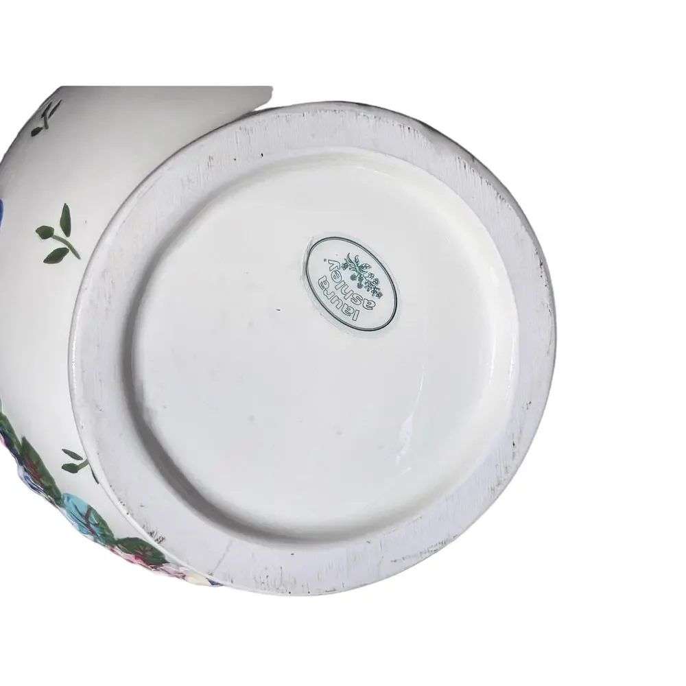 Laura Ashley ceramic‎ Jar vintage floral cottagecore multicolor flour tea cookie